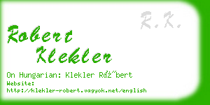 robert klekler business card